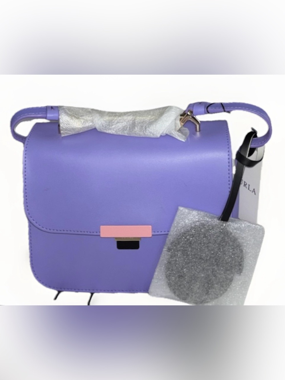 Furla BNWT Elisir Mini Crossbody Lilac Leather with Dust Bag